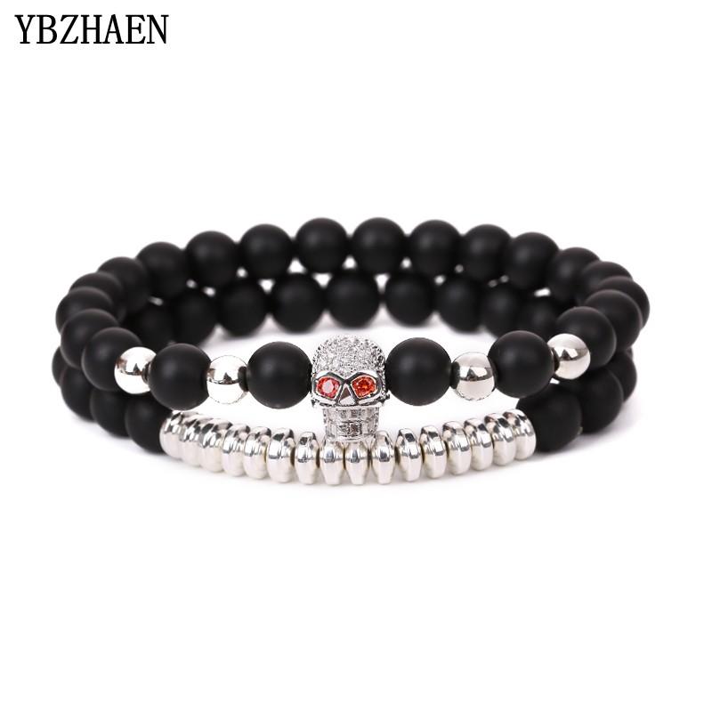 Beaded, Strands YBZHAEN 2021 2pcs/set Fashion CZ Red Eyes Skull Bracelet Lava Natural Stone Beaded Bracelets For Men Women Pulseras, Black
Beaded, Strands YBZHAEN 2021 2pcs/set Fashion CZ Red Eyes Skull Bracelet Lava Natural Stone Beaded Bracelets For Men Women Pulseras, Black