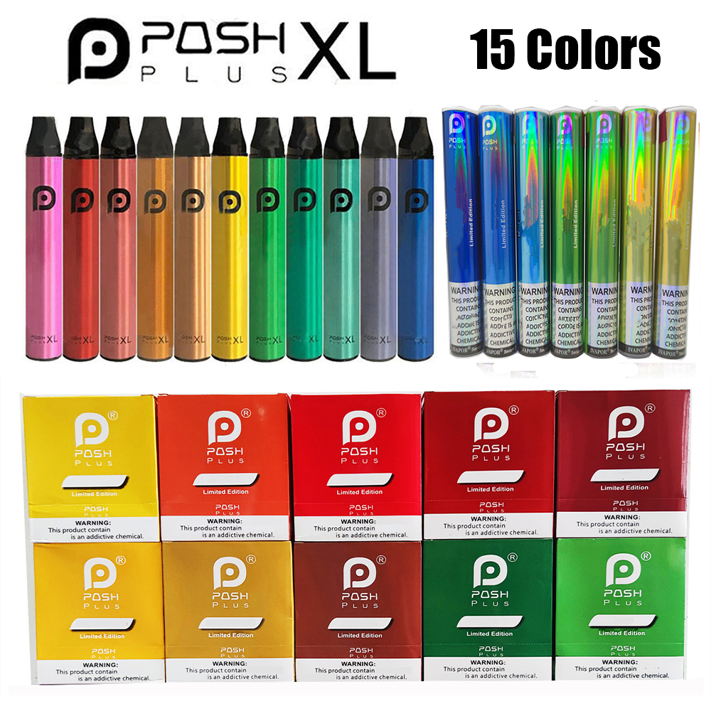 Posh Plus XL 1500 Puffs Disposable Vape Pen Electronic Cigarette Device Vaporizer E Cigs 15 Colors Newest Package Limited Edition
Posh Plus XL 1500 Puffs Disposable Vape Pen Electronic Cigarette Device Vaporizer E Cigs 15 Colors Newest Package Limited Edition