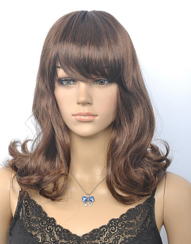 Beautiful Long Wave Brown Women's Synthetic item Hair Wigs heat resistant Natural Hairs