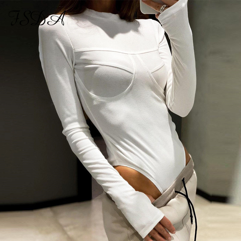 2021 long sleeve black bodysuit women autumn winter knitted ribber skinny casual white romper khaki body, Black;white
2021 long sleeve black bodysuit women autumn winter knitted ribber skinny casual white romper khaki body, Black;white