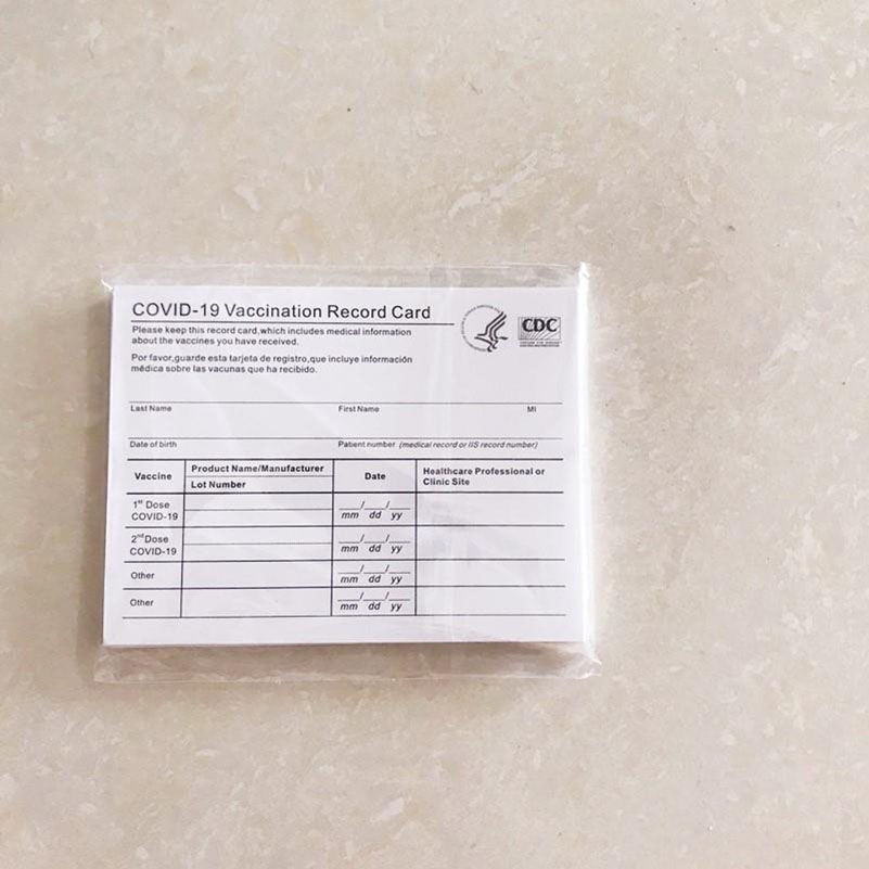 2021 Blank 4*3inch CDC Paper Vaccination Card Files Vaccinated Record Cards Fill the Information yourself
2021 Blank 4*3inch CDC Paper Vaccination Card Files Vaccinated Record Cards Fill the Information yourself