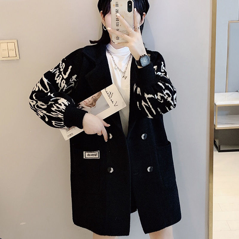 women's wool & blends wool coat medium-length korean style winter loose female clothing vjio, Black
women's wool & blends wool coat medium-length korean style winter loose female clothing vjio, Black