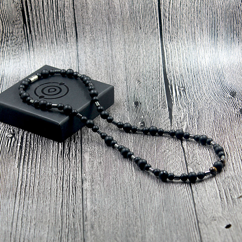 Fashion Classic Vintage Men Necklace Matte Black Natural Stone Choker Jewelry for Men and Women Gift NSN016
Fashion Classic Vintage Men Necklace Matte Black Natural Stone Choker Jewelry for Men and Women Gift NSN016
