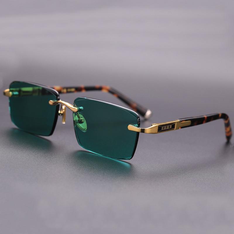 Sunglasses Acetate Frame + Natural Crystal Stone Green Lens Woman Brand Vintage Glass Rimless Sun Glasses Men Anti Scratch
Sunglasses Acetate Frame + Natural Crystal Stone Green Lens Woman Brand Vintage Glass Rimless Sun Glasses Men Anti Scratch