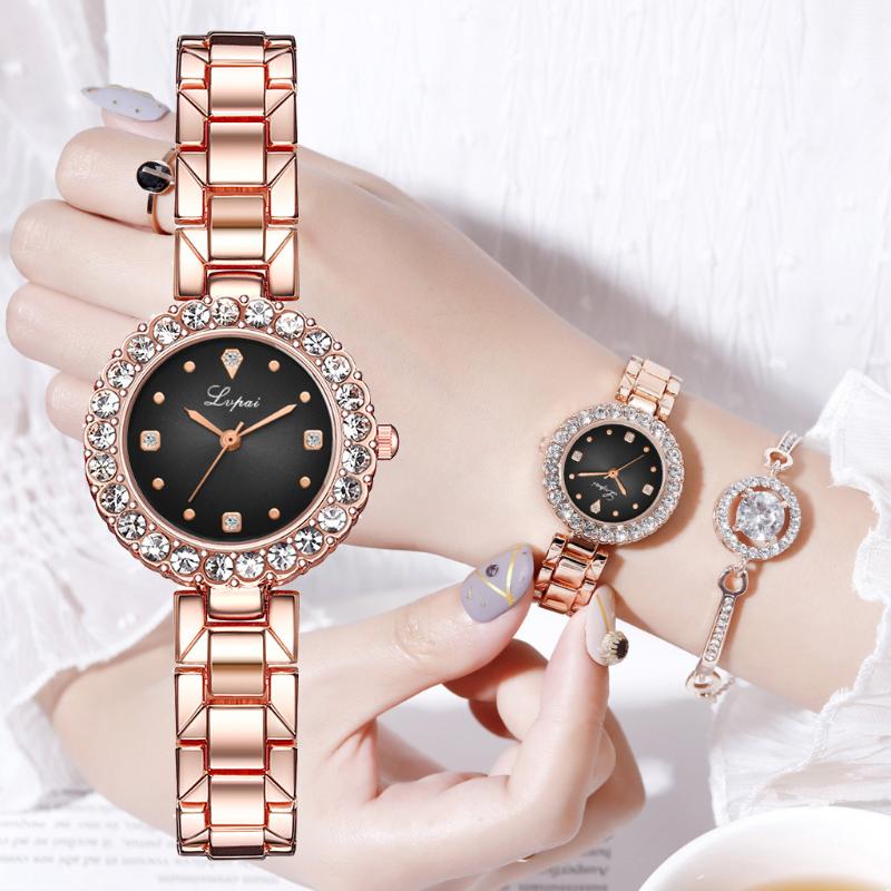 Wristwatches 2pcs Classic Luxury Rhinestone Watch Women Fashion And Bracelet Set Ladies Female Clock Montre Femme Relogio, 1pc-rose gold rose
Wristwatches 2pcs Classic Luxury Rhinestone Watch Women Fashion And Bracelet Set Ladies Female Clock Montre Femme Relogio, 1pc-rose gold rose