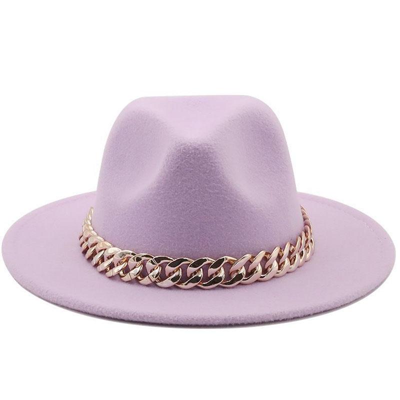 Wide Brim Hats Chain Fedoras Man Hat Woman's Flat Along Jazz Cap Fashion Outdoor Outing Ladies Autumn Winter, 14
Wide Brim Hats Chain Fedoras Man Hat Woman's Flat Along Jazz Cap Fashion Outdoor Outing Ladies Autumn Winter, 14