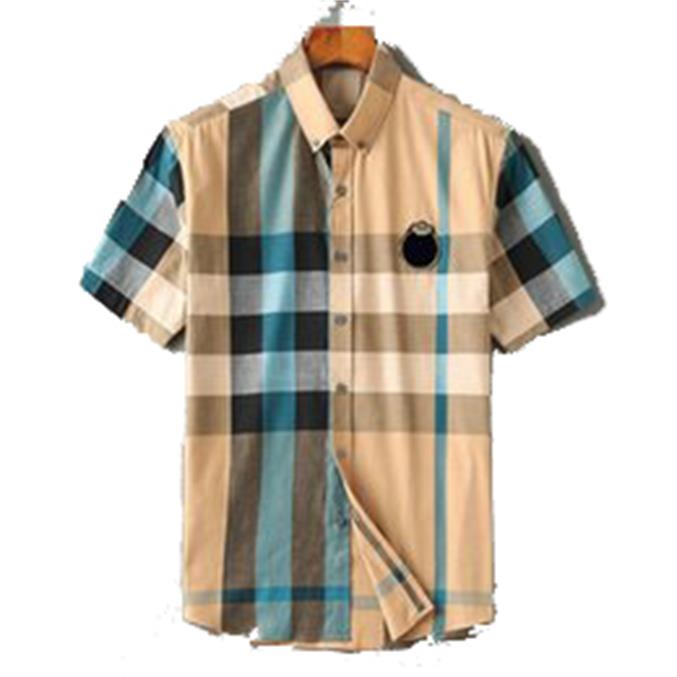 2021 Luxurys Desingers Men's drees Handbag Business Casal Shirt Sleeve Stripe slim masculine social fashion plaid M-3XL#19, Blue
2021 Luxurys Desingers Men's drees Handbag Business Casal Shirt Sleeve Stripe slim masculine social fashion plaid M-3XL#19, Blue