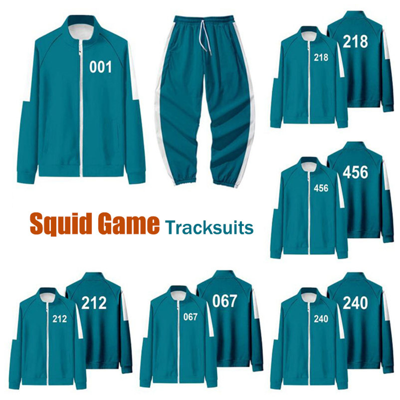 Newest Gym Clothing Squid Game Men's Tracksuits Jackets Li Zhengjae Same Jacket 456/218/067/001 Autumn Casual Polyester Stand-up Collar Sweatshirt Suit H1011, #pants
Newest Gym Clothing Squid Game Men's Tracksuits Jackets Li Zhengjae Same Jacket 456/218/067/001 Autumn Casual Polyester Stand-up Collar Sweatshirt Suit H1011, #pants