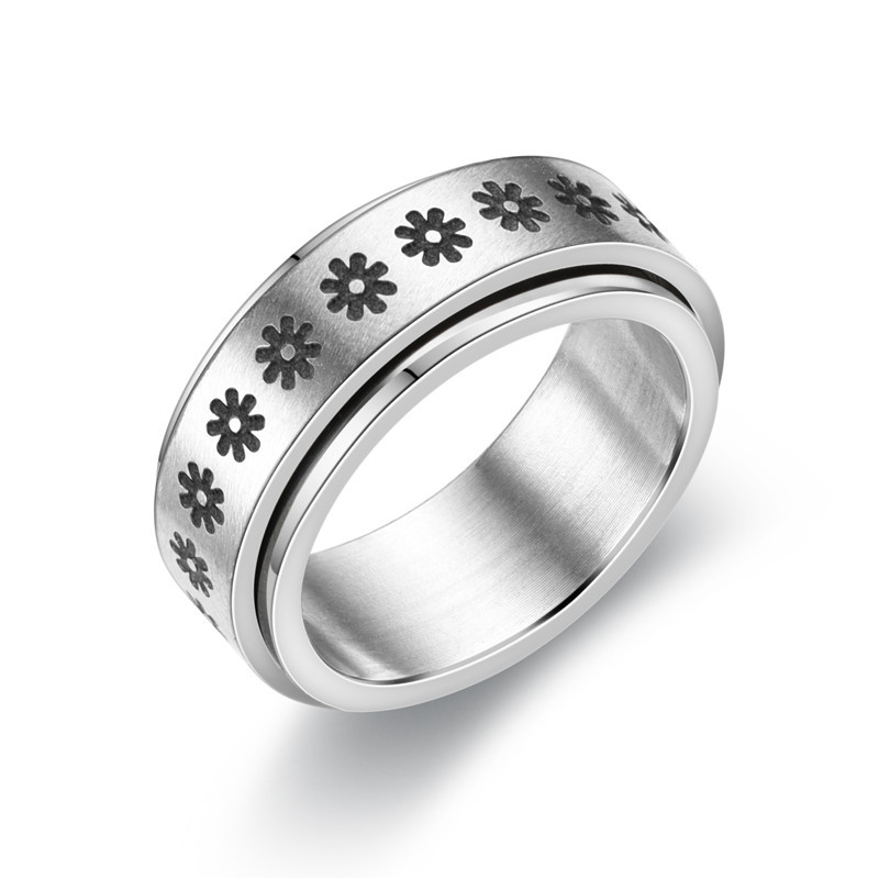 Ring Figet Spinner Rings For Women & Men Stainless Steel Rotate Freely Spinning Anti Stress Accessories Jewelry Gifts