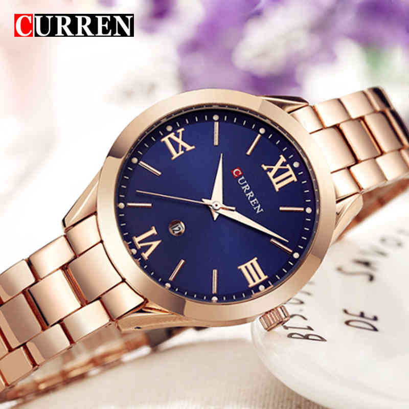 CURREN Top Luxury Brand Women Watch Fashion Simple Quartz Female Wrist Watches Stainless Steel Waterproof Watch Relogio Feminino 210517, Rose gold blue
CURREN Top Luxury Brand Women Watch Fashion Simple Quartz Female Wrist Watches Stainless Steel Waterproof Watch Relogio Feminino 210517, Rose gold blue