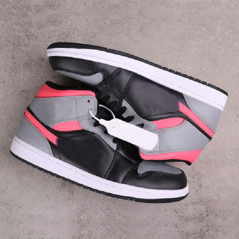 1 Mid Pink Shadow Shoe Women Men Basketball Shoes Outdoor Sports Sneakers Mens Trainers, White;red
1 Mid Pink Shadow Shoe Women Men Basketball Shoes Outdoor Sports Sneakers Mens Trainers, White;red