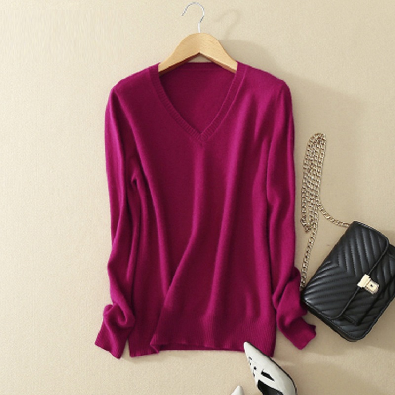 2021 wool sweater female solid color pullover V-neck sweater female long-sleeved sweater, Light blue
2021 wool sweater female solid color pullover V-neck sweater female long-sleeved sweater, Light blue