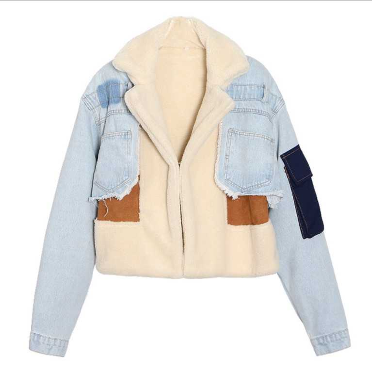 Women's Jackets TJA26234 Celebrity Fashion 2021 European And American Winter Fashionable Thick Denim Jeans Patchwork Coat Jacket, Black;brown
Women's Jackets TJA26234 Celebrity Fashion 2021 European And American Winter Fashionable Thick Denim Jeans Patchwork Coat Jacket, Black;brown