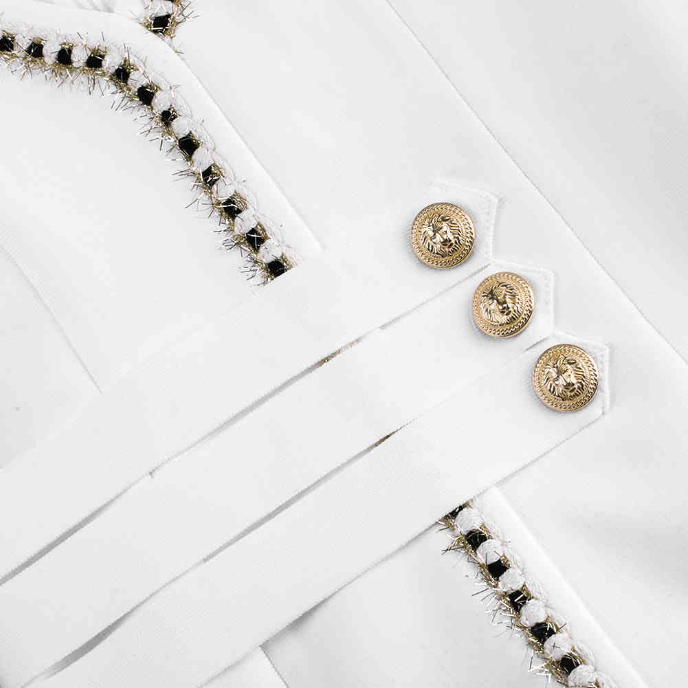 Ocstrade Bandage Dress Long Sleeve Party Dress New Arrival Fall Winter Mesh Sexy White Outfits for Women Bodycon Dress Club 210409