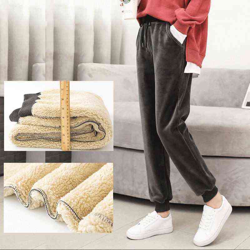 BEFORW Autumn Winter Harem Warm Pant's Thick Velvet Casual Loose Causal Trousers MXL 211124Z