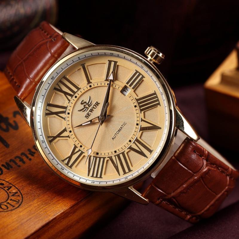 Men Mechanical Hand Wind Watch Retro Gold Roman Numeral Brown Leather Strap Clock Male Casual Automatic Wristwatches
Men Mechanical Hand Wind Watch Retro Gold Roman Numeral Brown Leather Strap Clock Male Casual Automatic Wristwatches