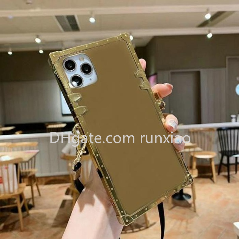 luxury square case back cover shell with lanyard and flower logo designer mirror phone cases for iPhone 12 11 Pro Max XS XR X 8 7 plus
luxury square case back cover shell with lanyard and flower logo designer mirror phone cases for iPhone 12 11 Pro Max XS XR X 8 7 plus