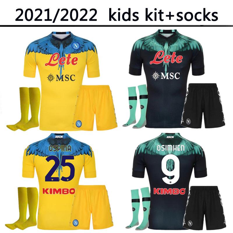 2021 2022 Napoli Soccer Jerseys Child kit +socks MARADONA Maglietta da calciatore OSIMHEN INSIGNE 20 21 SSC Naples MAGLIA MERTENS kids Football Shirt, Black
2021 2022 Napoli Soccer Jerseys Child kit +socks MARADONA Maglietta da calciatore OSIMHEN INSIGNE 20 21 SSC Naples MAGLIA MERTENS kids Football Shirt, Black