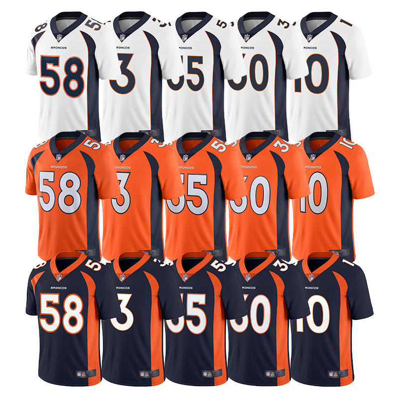American Football Jersey 10 Jerry Jeudy 58 Von Miller 55 Bradley Chubb 3 Drew Lock 7 John Elway Custom number and name thai quality rugby Uniform, Orange
American Football Jersey 10 Jerry Jeudy 58 Von Miller 55 Bradley Chubb 3 Drew Lock 7 John Elway Custom number and name thai quality rugby Uniform, Orange