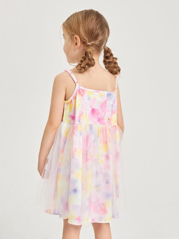 Toddler Girls Tie Dye Mesh Cami Dress SHE