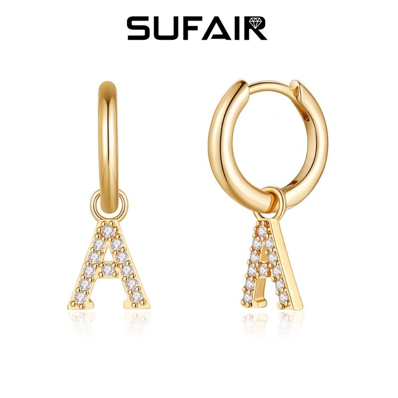 Stud Sufair 925 Sterling Steel Hoop Initial Earrings For Women 14k Gold Filled Hypoallergenic Small Letter CZ Jewelry Gift, Golden;silver
Stud Sufair 925 Sterling Steel Hoop Initial Earrings For Women 14k Gold Filled Hypoallergenic Small Letter CZ Jewelry Gift, Golden;silver
