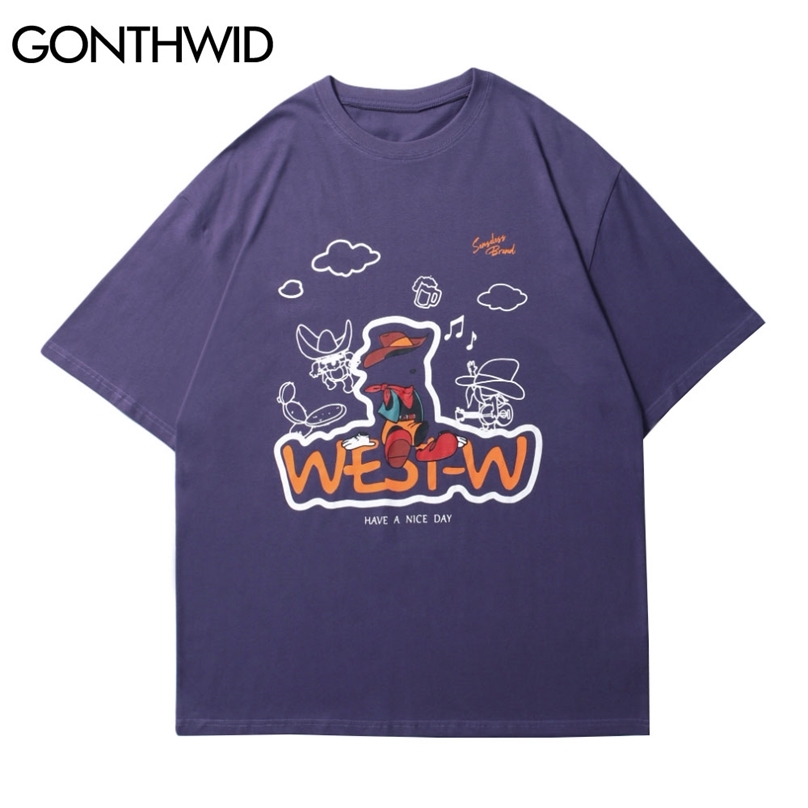 T-Shirts Hip Hop Harajuku Streetwear Men Summer Funny Cartoon Print Short Sleeve Tees Cotton Casual Loose Tshirts Tops 210602, Purple
T-Shirts Hip Hop Harajuku Streetwear Men Summer Funny Cartoon Print Short Sleeve Tees Cotton Casual Loose Tshirts Tops 210602, Purple