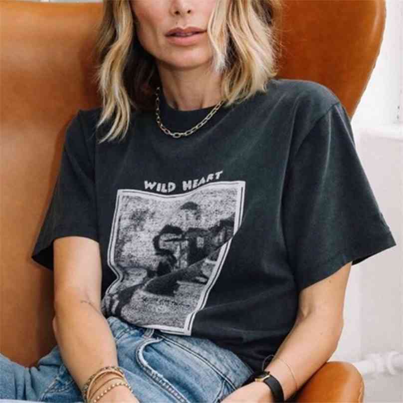 Wild Heart Faded Tees Women Summer Short Sleeve O Neck Cotton Shirts T-Shirt Casual Vintage Classic Washed Black Tshirt Top 210720, Portrait
Wild Heart Faded Tees Women Summer Short Sleeve O Neck Cotton Shirts T-Shirt Casual Vintage Classic Washed Black Tshirt Top 210720, Portrait
