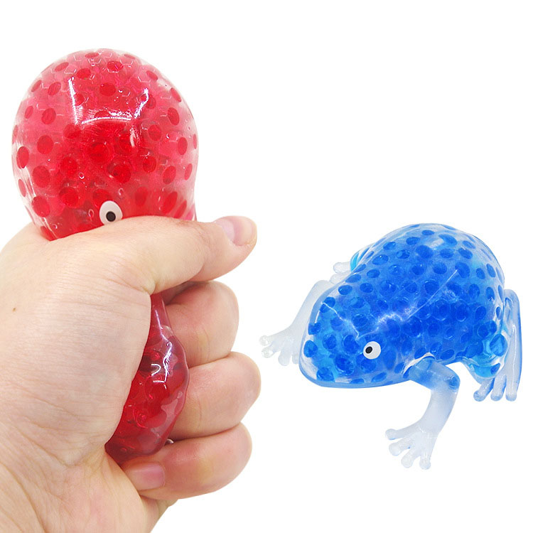 Squishy Frog Fidget Toy Water Beads Squish Ball Anti Stress Venting Balls Funny Squeeze Toys Stress Relief Decompression Toys Anxiety Reliever