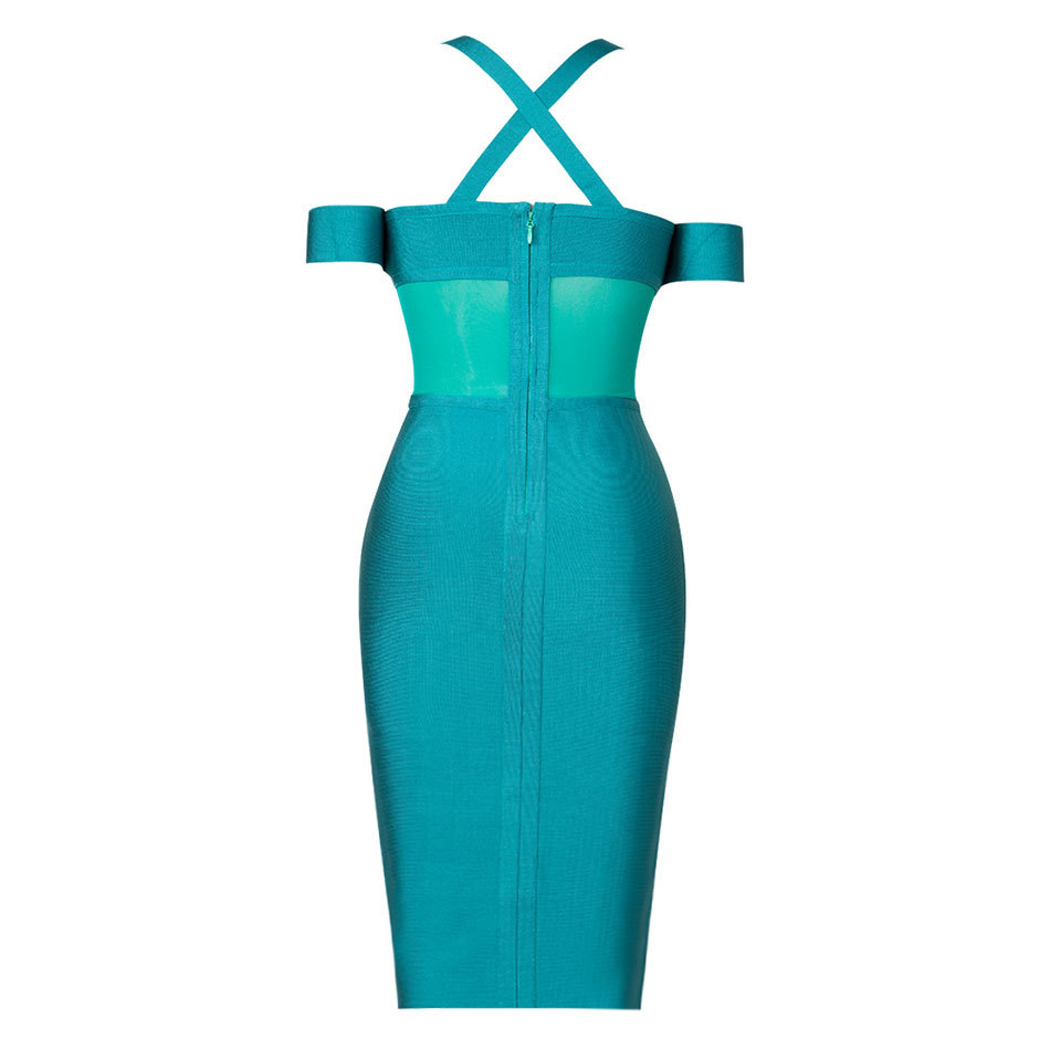 Free Women's Summer Bandage Dress Sexy Spaghetti Strap Sleeveless Bodycon Hollow Club Party Midi Vestido 210524