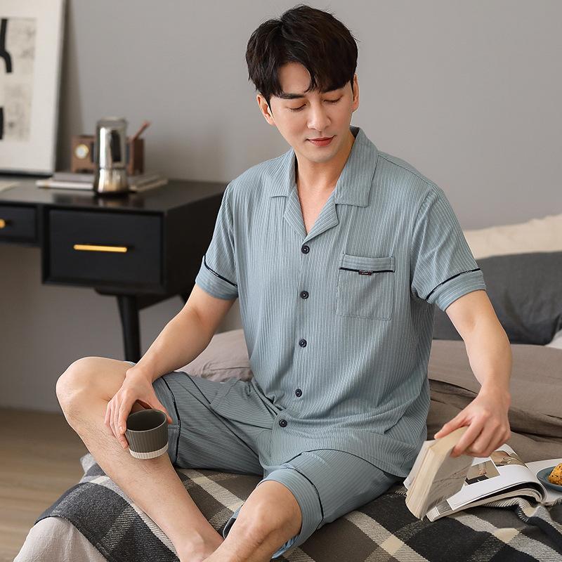 Men's Sleepwear Turn-Down Collar Men Pajamas Sets Lounge 2PCS Cotton Pyjamas Nightwear Sleep Suit Large Size Summer Home Clothes, Gm921003
Men's Sleepwear Turn-Down Collar Men Pajamas Sets Lounge 2PCS Cotton Pyjamas Nightwear Sleep Suit Large Size Summer Home Clothes, Gm921003
