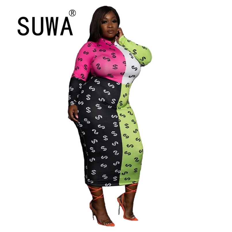 Elegant Summer Plus Size XL-5XL Women Long Sleeve Dress Ladies Casual Pencil O Neck Slim Bodycon 210525, Multi
Elegant Summer Plus Size XL-5XL Women Long Sleeve Dress Ladies Casual Pencil O Neck Slim Bodycon 210525, Multi