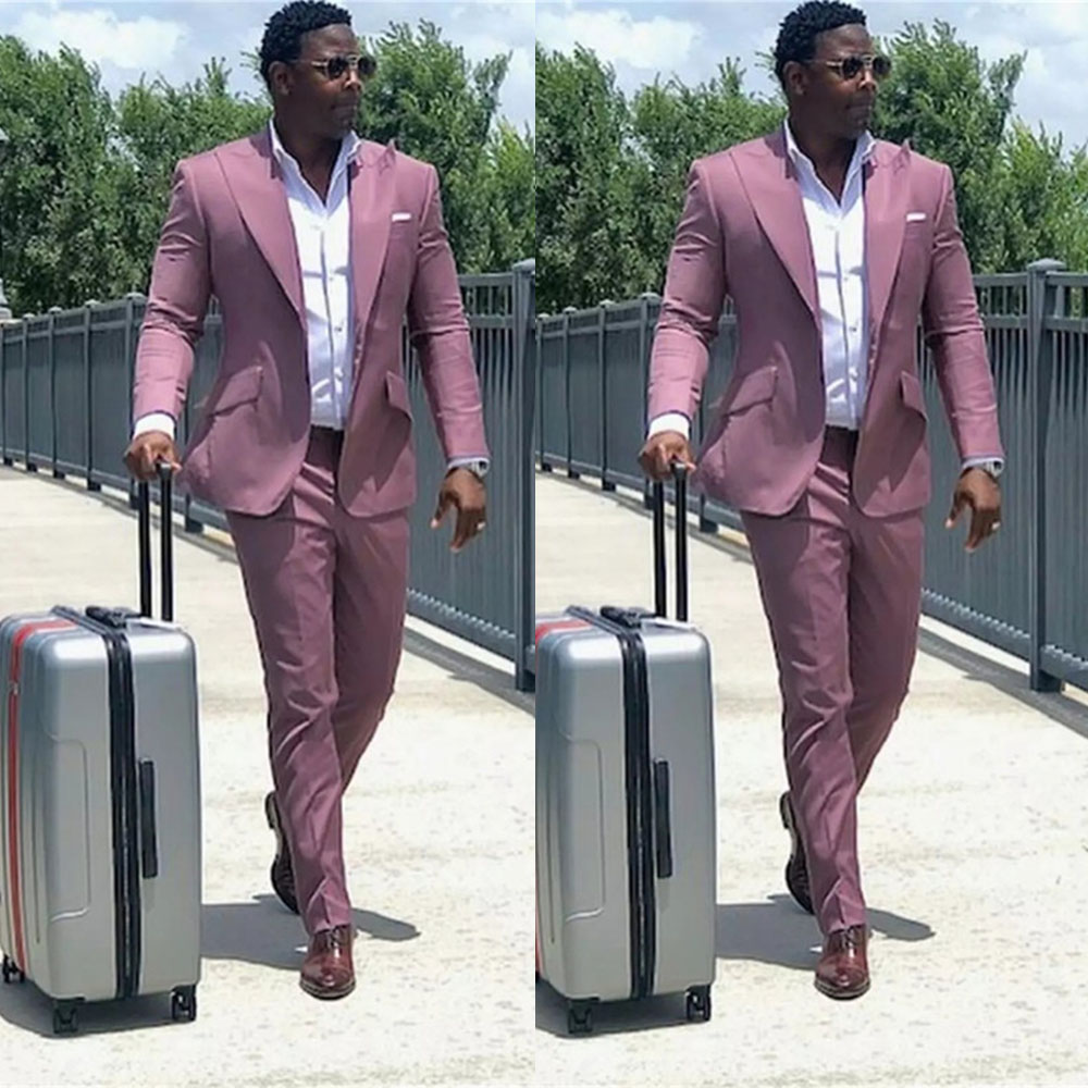 Two-Pieces Men Suits Business Casual tuxedos Slim Fit Groom Party Coat Tailored Performance Work Wear Wedding Suit