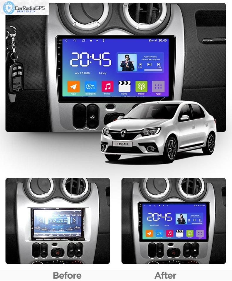 Android Car Dvd Player for Renault DUSTER/LOGAN 2009-2013 Stereo Video Radio 10 Inch 4G SIM 8core with 4+64GB