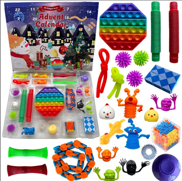 Christmas Fidget Toys Advent Calender 24pcs/Set 200sets Blind Box Gifts Dimple Decompression Toy Soft Squeeze fashion Accessories LJJA4152-3
Christmas Fidget Toys Advent Calender 24pcs/Set 200sets Blind Box Gifts Dimple Decompression Toy Soft Squeeze fashion Accessories LJJA4152-3