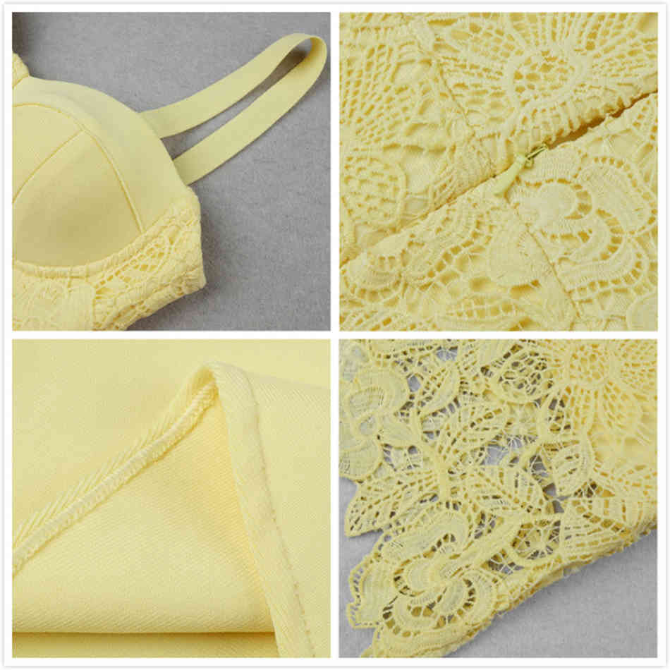 Free Summer Lace Bandage Dress Women Sexy Spaghetti Strap Sleeveless Bodycon Knee Length Club Party Vestidos 210524