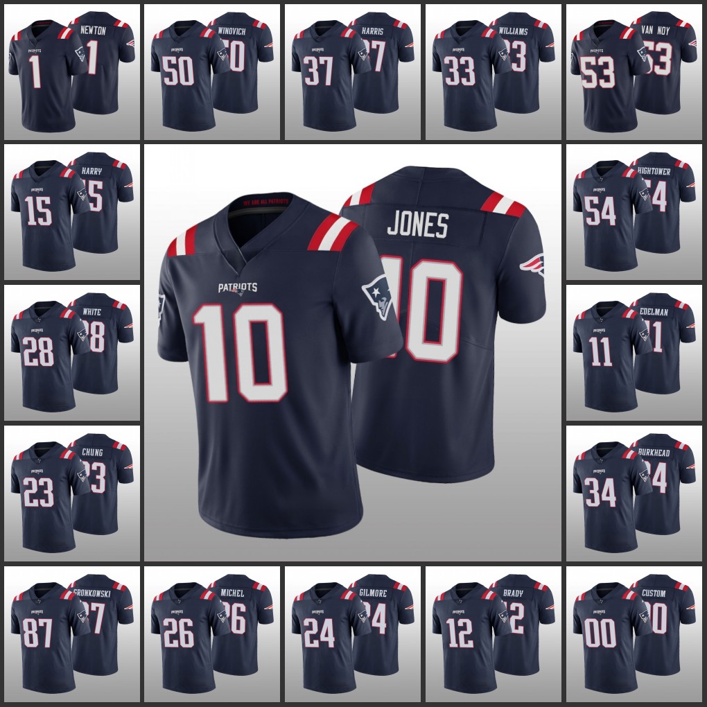 New EnglandPatriotsMen Women Youth #1 Cam Newton 10 Mac Jones 54 Dont'a Hightower 11 Julian Edelman Custom Navy Color Rush Limited Jersey
New EnglandPatriotsMen Women Youth #1 Cam Newton 10 Mac Jones 54 Dont'a Hightower 11 Julian Edelman Custom Navy Color Rush Limited Jersey