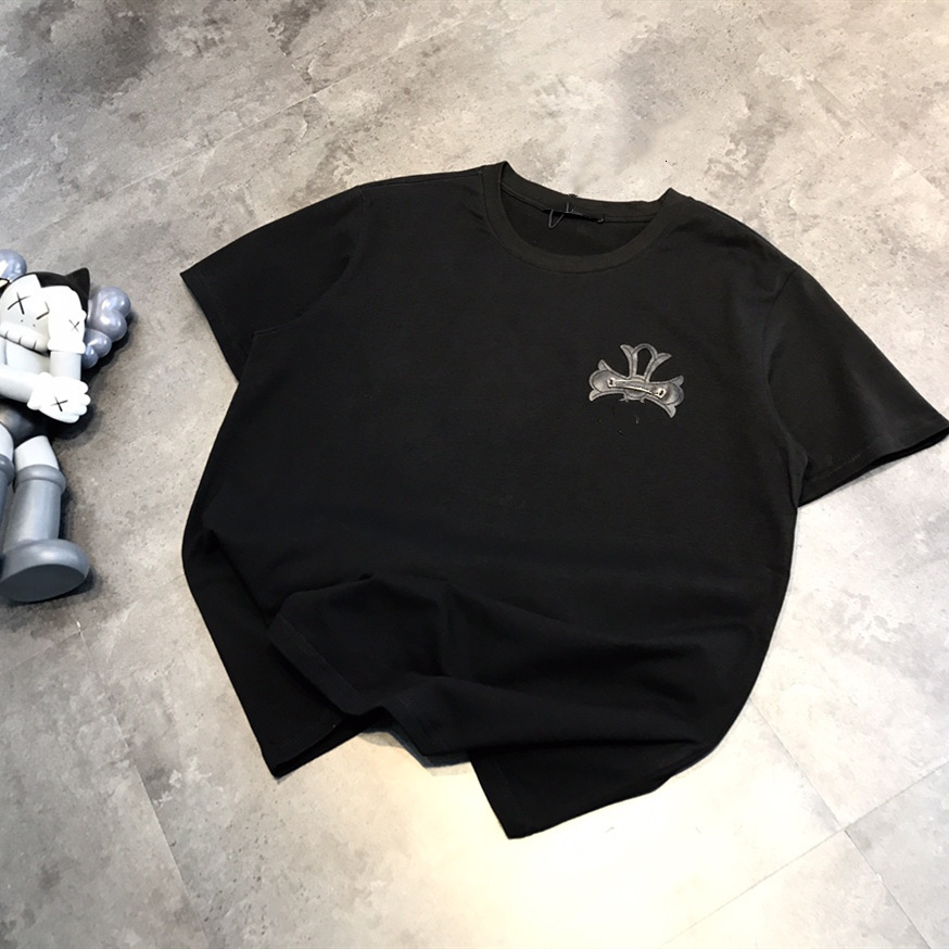 t shirt croch letter print short sleeve women's black leather label embroidery 2021 summer lovers large base shirt, White
t shirt croch letter print short sleeve women's black leather label embroidery 2021 summer lovers large base shirt, White