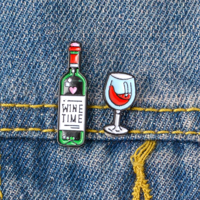 WINE TIME Wine and Glass Enamel pin brooches Bag Clothes Lapel Pin Button Badge Cartoon Jewelry Gift for Lovers friends, Mixed colors
WINE TIME Wine and Glass Enamel pin brooches Bag Clothes Lapel Pin Button Badge Cartoon Jewelry Gift for Lovers friends, Mixed colors