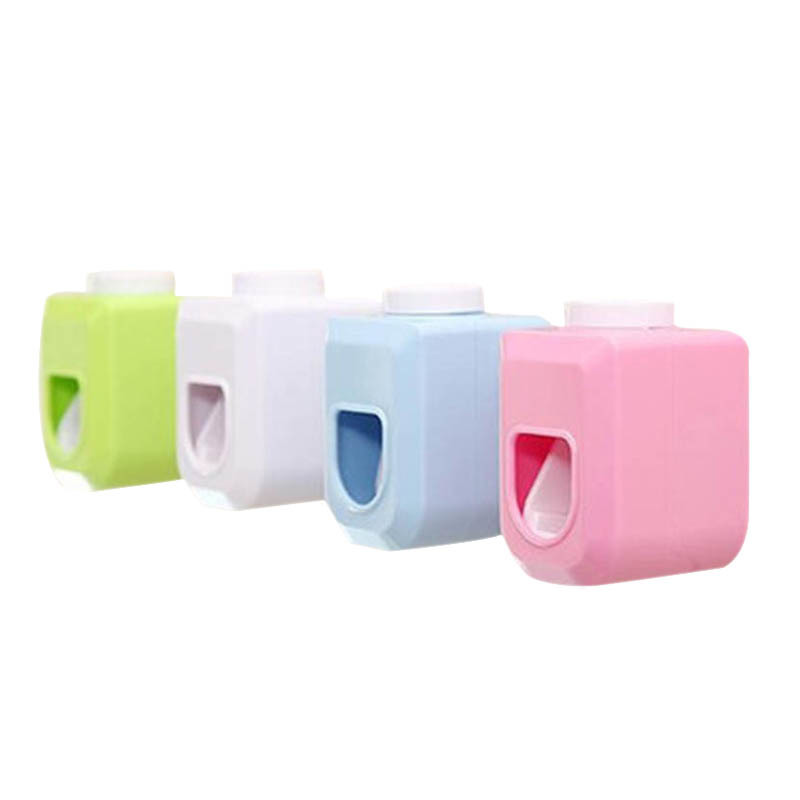 1Pcs Bathroom Accessories Wall Mount Hands Free Squeeze Out Automatic Squeezer 4 Colors Toothpaste Dispenser Automatic Portable
