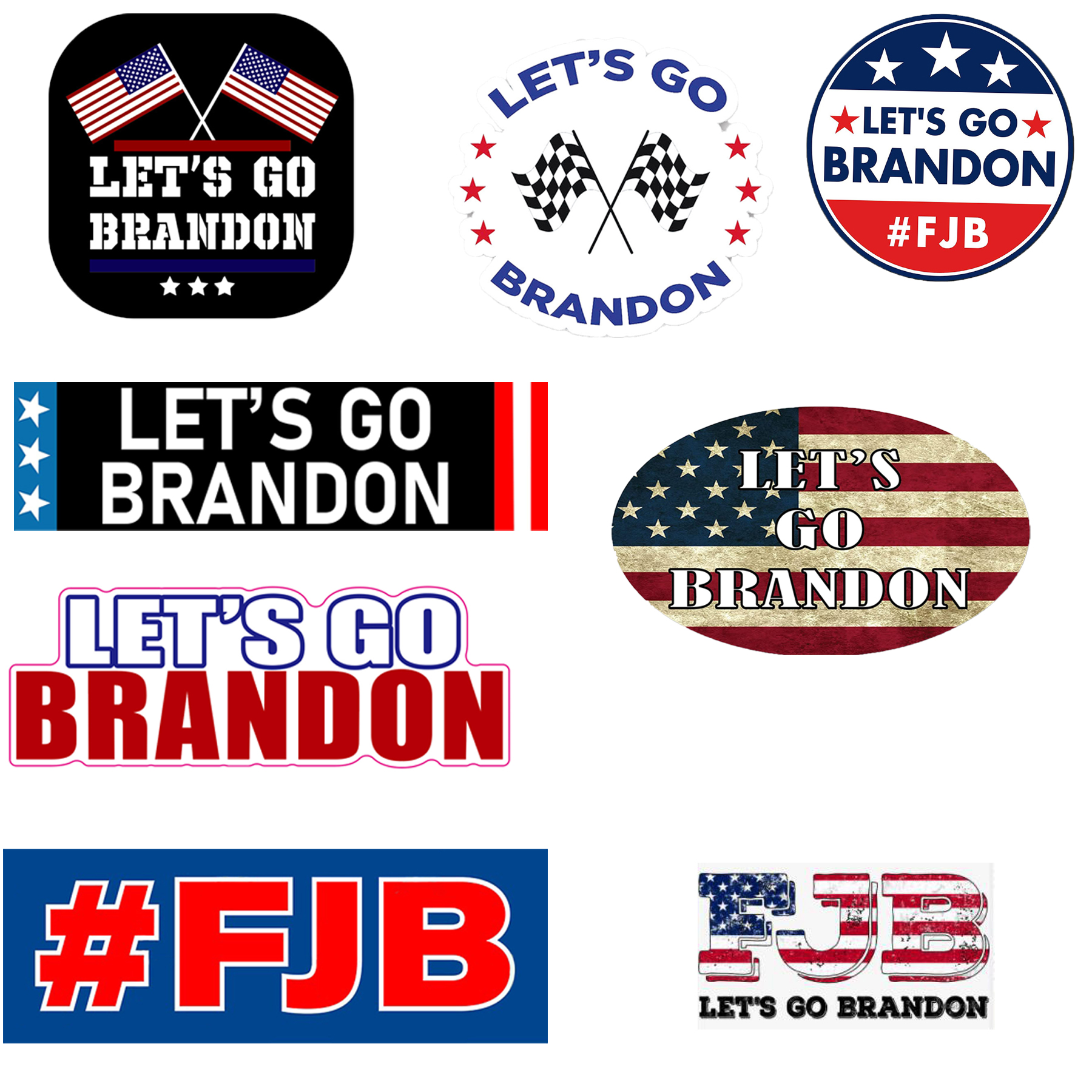 100Pcs-Pack Let's Go Brandon Stickers Pack FJB Pack Meme American USA FJB Vinyl Decals 3inch Laptop Phone Computer Helmet Water Bottle Car Bumper Window Waterproof, Multi-color
100Pcs-Pack Let's Go Brandon Stickers Pack FJB Pack Meme American USA FJB Vinyl Decals 3inch Laptop Phone Computer Helmet Water Bottle Car Bumper Window Waterproof, Multi-color