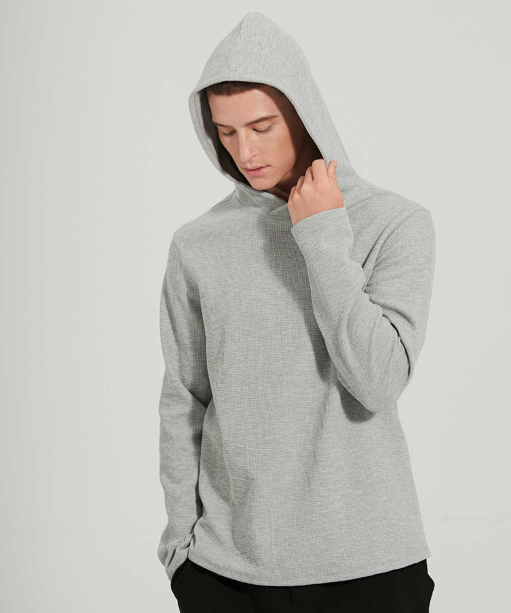 Men's Stitch Sports Hoodie Sweater Solid Color Loose Trend Running Fitness Yoga Top Workout Casual Fashion hooded Coat