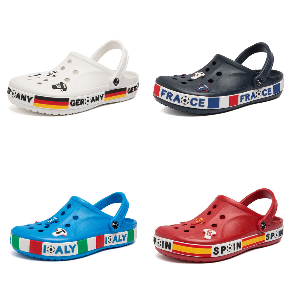 High Quality Sandals Men Crocks Summer Hole Shoes Rubber Clogs Crocse Football Beach Flat Slipper Non-slip 210728, As shown3
High Quality Sandals Men Crocks Summer Hole Shoes Rubber Clogs Crocse Football Beach Flat Slipper Non-slip 210728, As shown3