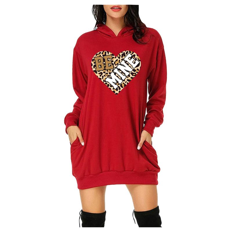 Casual Dresses Knee Length Hoodie Sweatshirt Dress Women Autumn Winter Long Sleeve Valentine's Day Love Print Pullover Ladies Tops, Black;gray
Casual Dresses Knee Length Hoodie Sweatshirt Dress Women Autumn Winter Long Sleeve Valentine's Day Love Print Pullover Ladies Tops, Black;gray