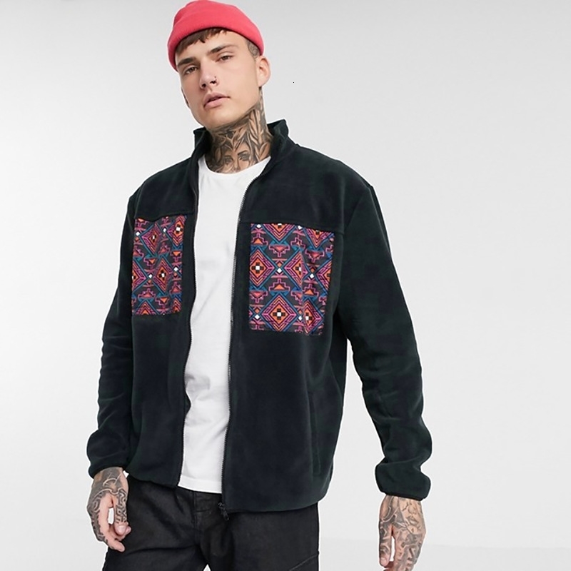 Men' Hoodies & Sweatshirts Hip-hop Style Stand-collar Coat Trench Coat, Autumn Chain Loose Polar Fleece Long-sleeved Top 209WC-MZ, Black
Men' Hoodies & Sweatshirts Hip-hop Style Stand-collar Coat Trench Coat, Autumn Chain Loose Polar Fleece Long-sleeved Top 209WC-MZ, Black