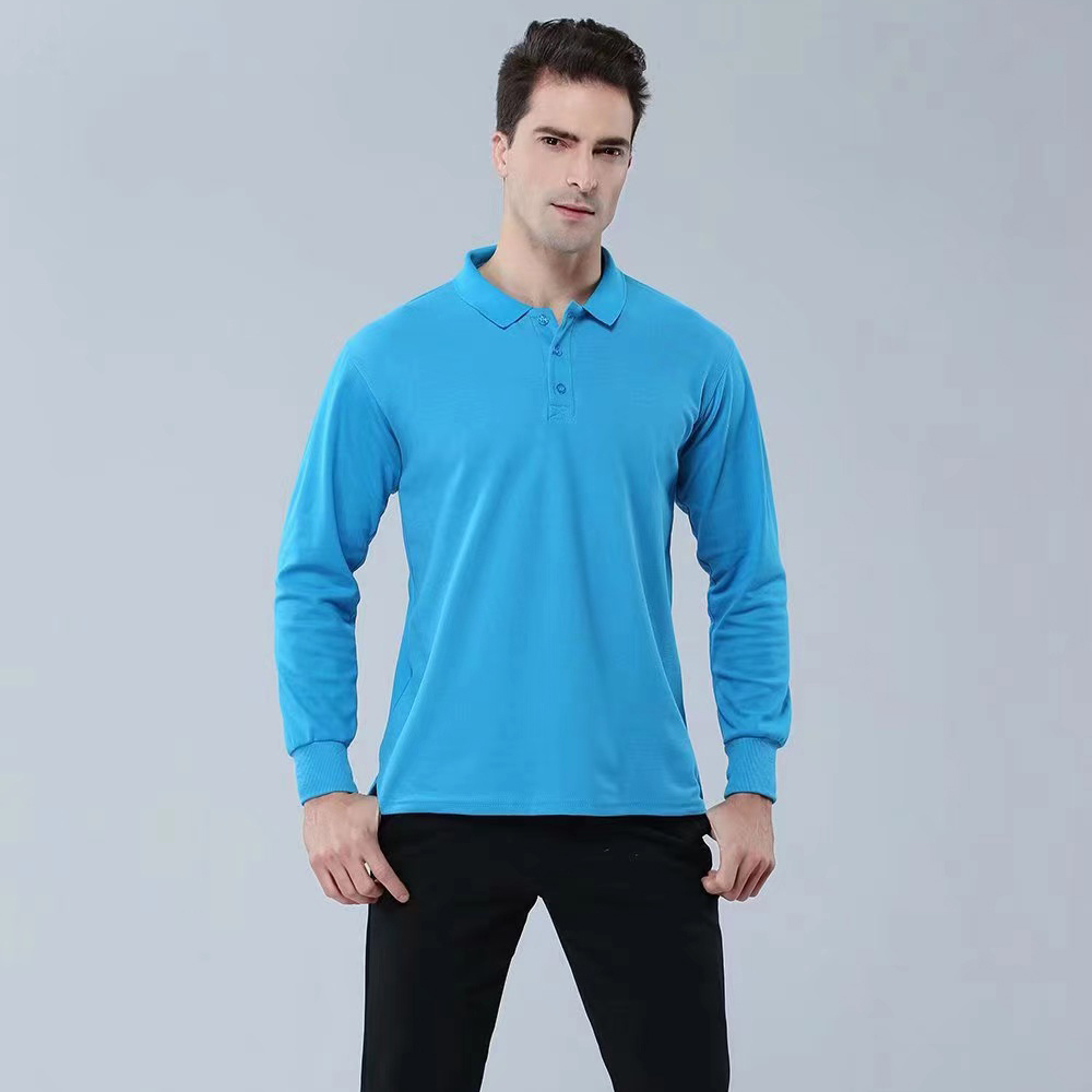 Style Men's Polo Shirt Solid Long Sleeve Polo Men Autumn Full Sleeve Warm Men's Casual Pocket Cotton Tops LS-1060 210518