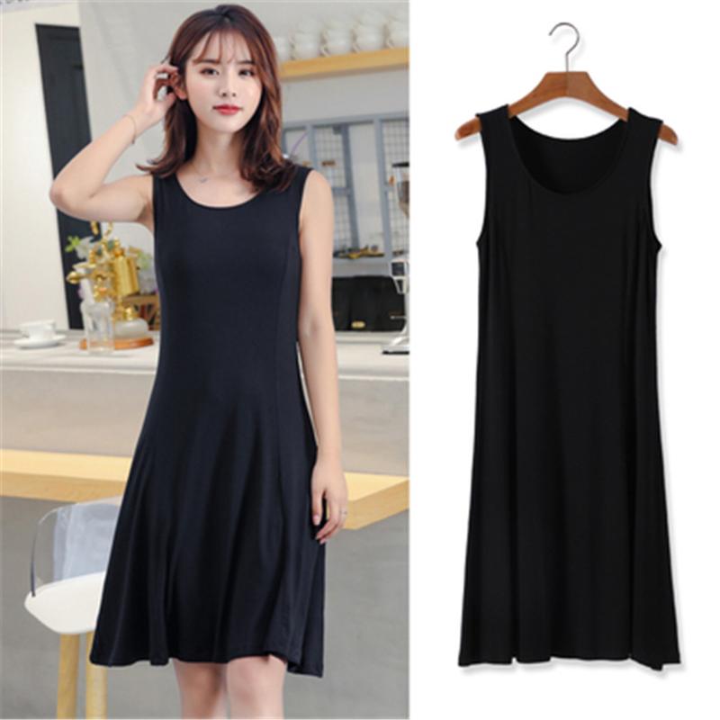 Casual Dresses Plus Size Women Dress Fashion Solid O-Neck Sleeveless Summer Korean High Waist Thin Long Vestidos Modal Robe Femme, Black;gray
Casual Dresses Plus Size Women Dress Fashion Solid O-Neck Sleeveless Summer Korean High Waist Thin Long Vestidos Modal Robe Femme, Black;gray