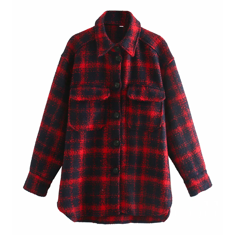 Plaid Single Breasted Jacket Coats Fashion Turn Down Collar Pockets Coat Female Streetwear Long Sleeve Spring Tops, Black;brown
Plaid Single Breasted Jacket Coats Fashion Turn Down Collar Pockets Coat Female Streetwear Long Sleeve Spring Tops, Black;brown