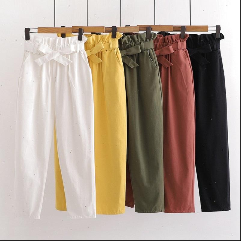 korean cotton vintage pants womens capri summer bow lace up elastic waist casual female all match harlan, Black;white
korean cotton vintage pants womens capri summer bow lace up elastic waist casual female all match harlan, Black;white