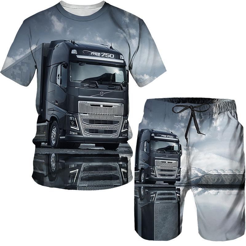 Men' Tracksuits Big Truck Summer 3D Printed T-shirt Shorts Set Sportswear Tracksuit O Neck Short Sleeve Clothing Suit
Men' Tracksuits Big Truck Summer 3D Printed T-shirt Shorts Set Sportswear Tracksuit O Neck Short Sleeve Clothing Suit
