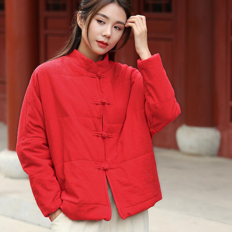 Johnature Autumn Winter Retro Single Breasted Cotton Linen Thick Cotton Parkas Simple Leisure All-match Women Coat 210521, Red
Johnature Autumn Winter Retro Single Breasted Cotton Linen Thick Cotton Parkas Simple Leisure All-match Women Coat 210521, Red